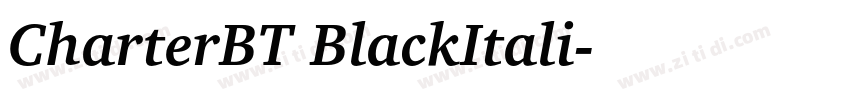 CharterBT BlackItali字体转换